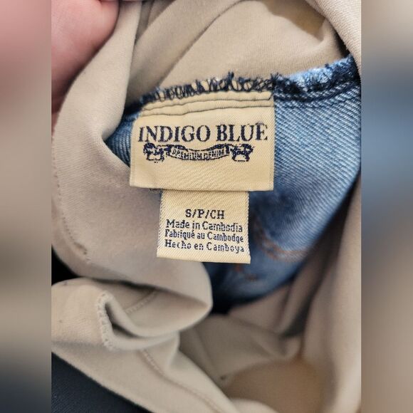 Indigo Blue Maternity Jeans Light Wash Denim Full Panel Stretch High Waist Small - Picture 6 of 6